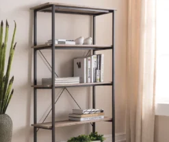 Real Living Rustic 5-Shelf Bookcase -Real Living 810343917 2