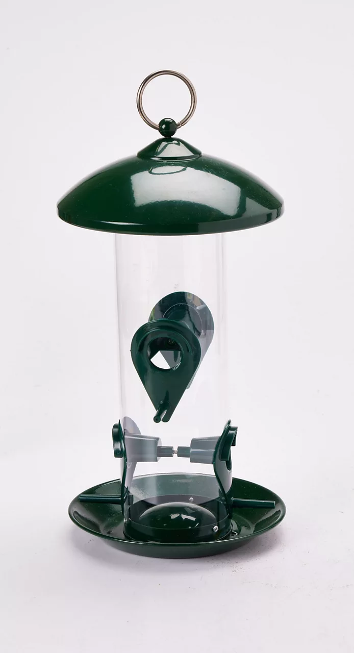 Green 4-Station Bird Feeder 3 Green 4-Station Bird Feeder - Image 3