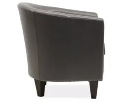 Windko Gray Faux Leather Tub Chair -Real Living 810429853 3