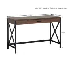 Dark Walnut Writing Desk -Real Living 810466872 A7