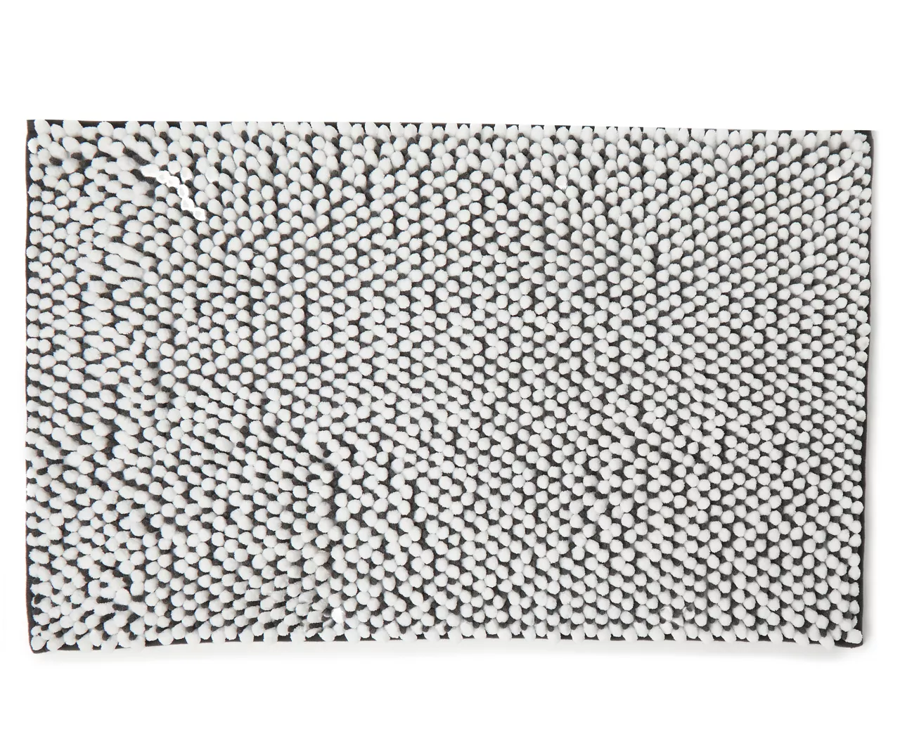 Dark Gray & White Chenille 2-Piece Bath Rug Set 2 Dark Gray & White Chenille 2-Piece Bath Rug Set - Image 2