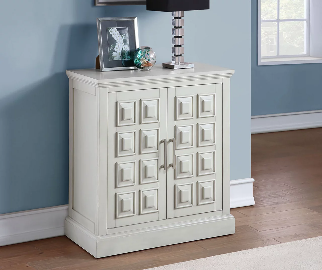Hailey White 2-Door Accent Cabinet 2 Hailey White 2-Door Accent Cabinet - Image 2