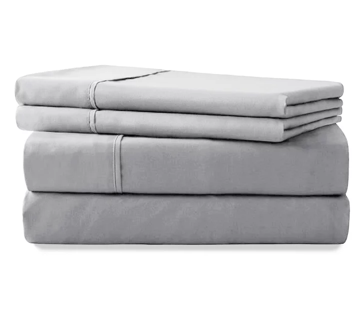 Light Gray Microfiber Full 4-Piece Sheet Set 1 Light Gray Microfiber Full 4-Piece Sheet Set