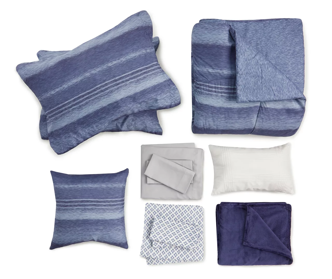 Real Living Navy Stripe Comforter Set 4 Real Living Navy Stripe Comforter Set - Image 4