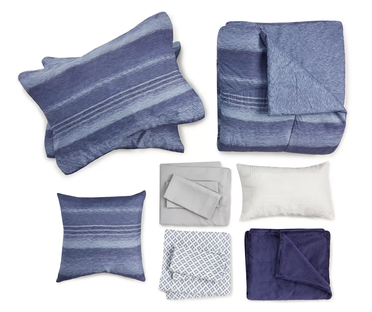 Real Living Navy Stripe Comforter Set 3 Real Living Navy Stripe Comforter Set - Image 3