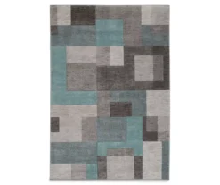 Real Living Gray & Aqua Rendor Rug -Real Living 810512632