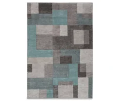 Real Living Gray & Aqua Rendor Rug -Real Living 810512633