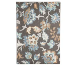 Real Living Gray, Aqua Blue & Brown Jacobean Rug 11 Real Living Gray, Aqua Blue & Brown Jacobean Rug -Real Living 810512699