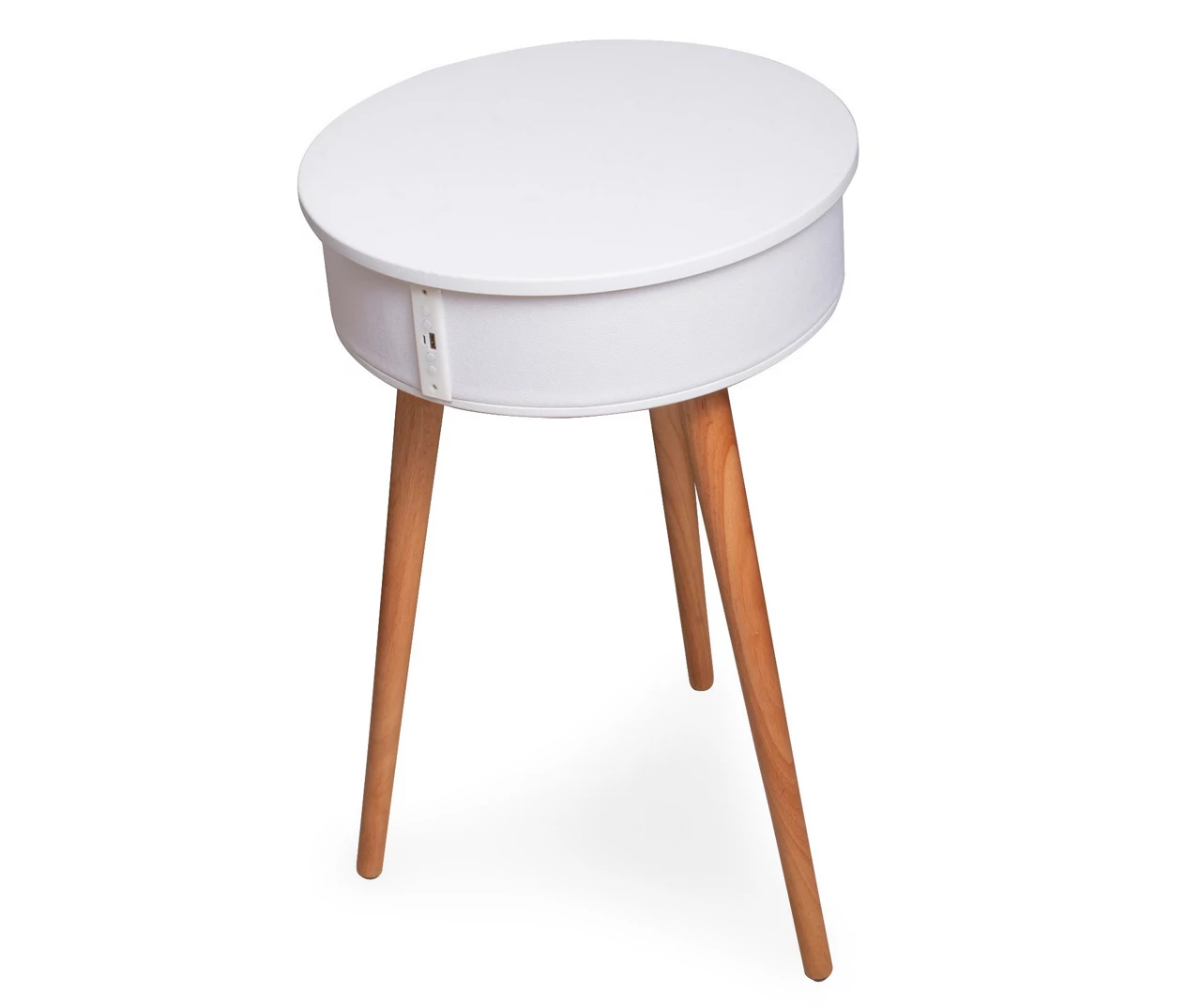 White End Table With Bluetooth Speaker & USB Port 2 White End Table With Bluetooth Speaker & USB Port - Image 2