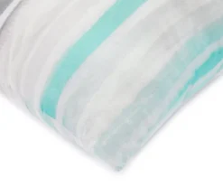 Aqua & Gray Stripe King 14-Piece Reversible Comforter Set -Real Living 810515021 7