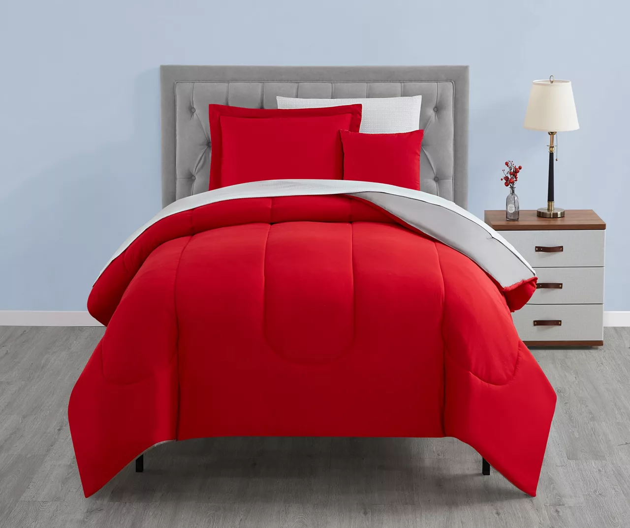 Real Living Red & Gray Bed-in-a-Bag Bedding Set 1 Real Living Red & Gray Bed-in-a-Bag Bedding Set