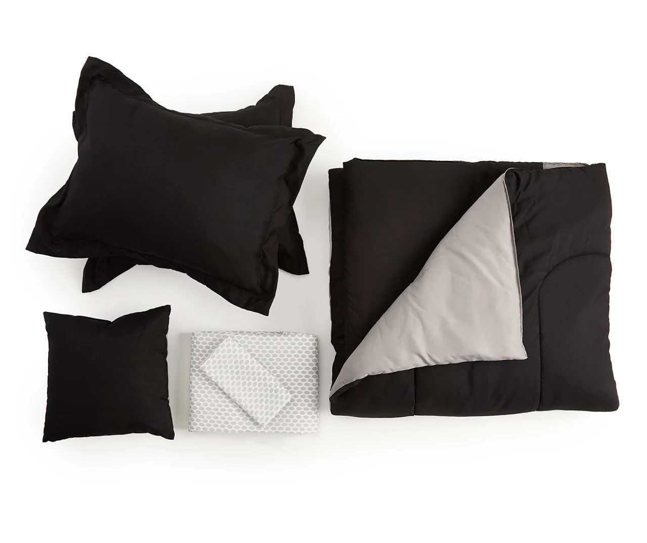 Real Living Gray & Black Reversible Comforter Set 2 Real Living Gray & Black Reversible Comforter Set - Image 2