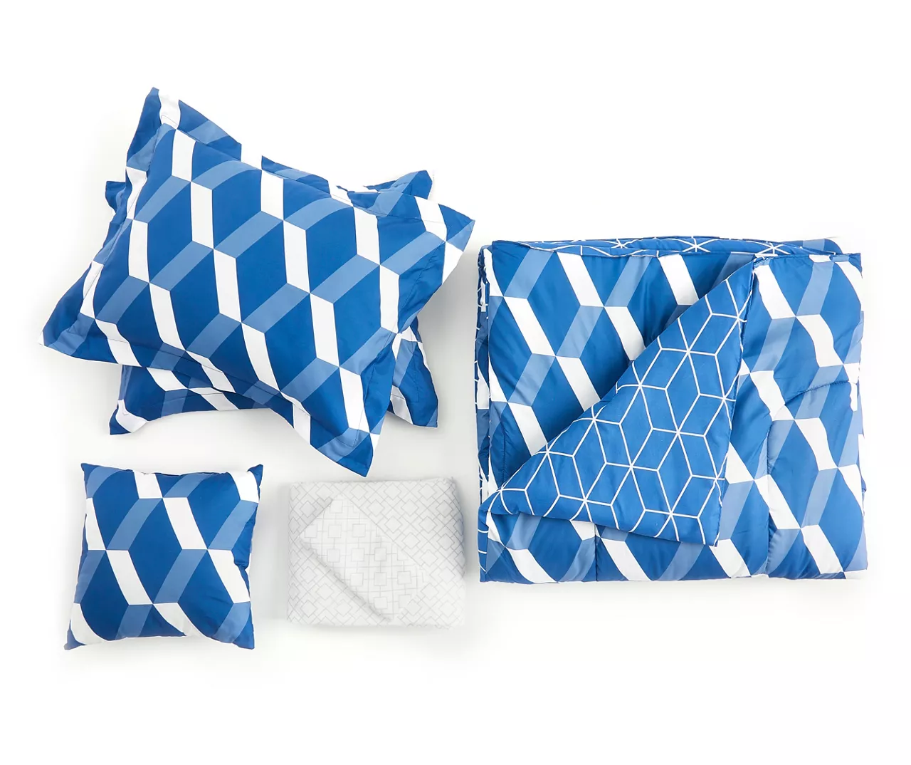 Real Living Navy Geometric Comforter Set 1 Real Living Navy Geometric Comforter Set