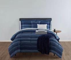 Real Living Navy Stripe Comforter Set 24 Real Living Navy Stripe Comforter Set -Real Living 810516720