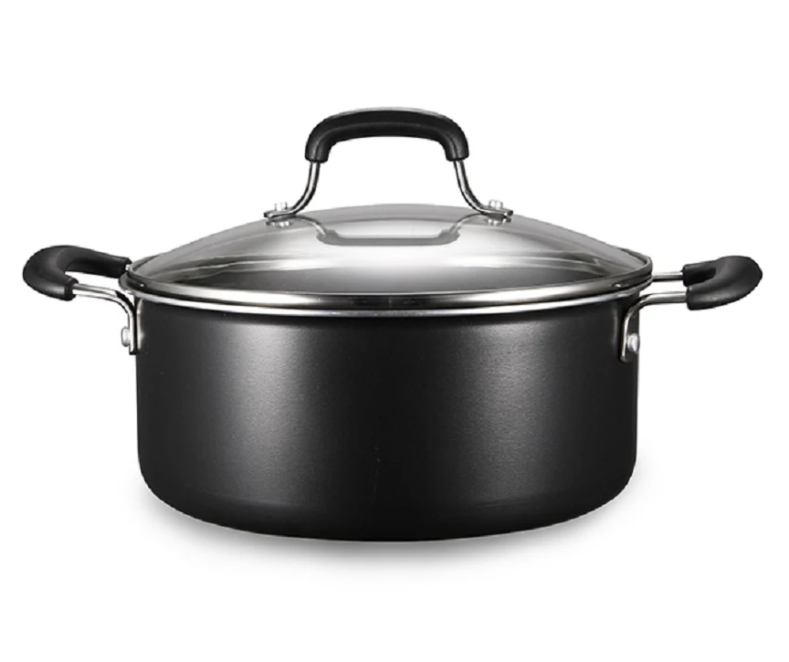 Black 5-Quart Non-Stick Rivet Handle Dutch Oven 1 Black 5-Quart Non-Stick Rivet Handle Dutch Oven