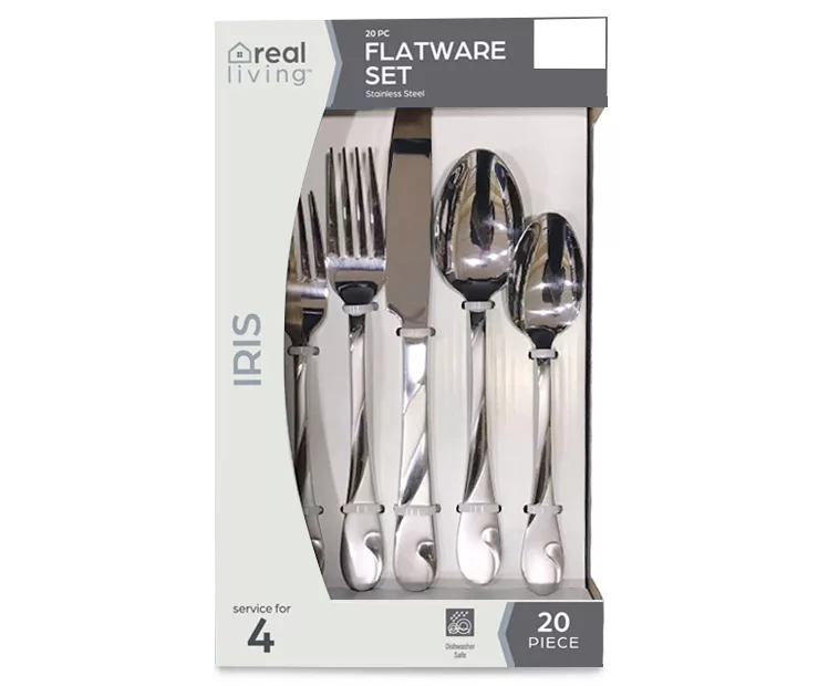 Iris Frosted 20-Piece Flatware Set 1 Iris Frosted 20-Piece Flatware Set