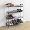 Black 4-Tier Wire Shoe Rack