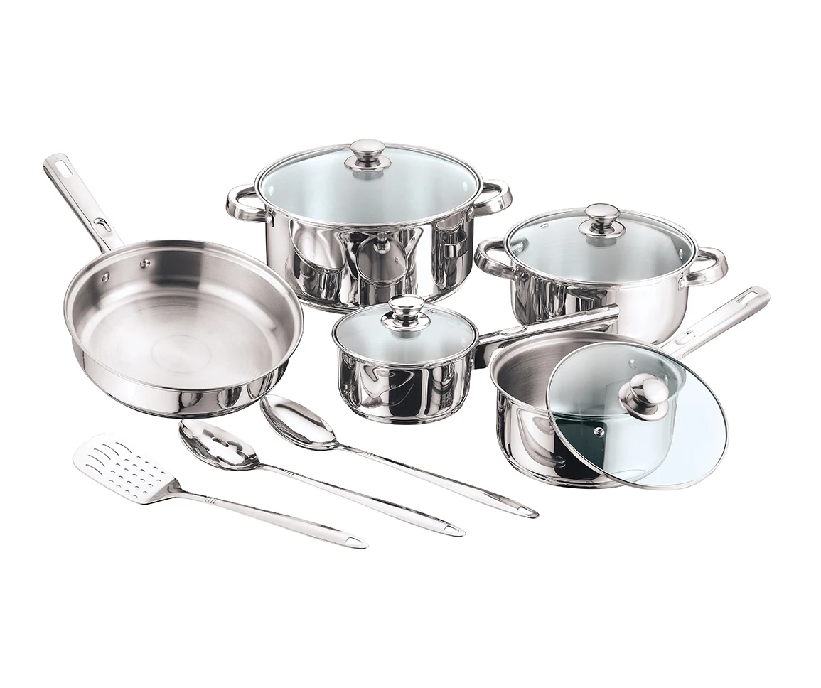 Stainless Steel 12-Piece Cookware Set 1 Stainless Steel 12-Piece Cookware Set