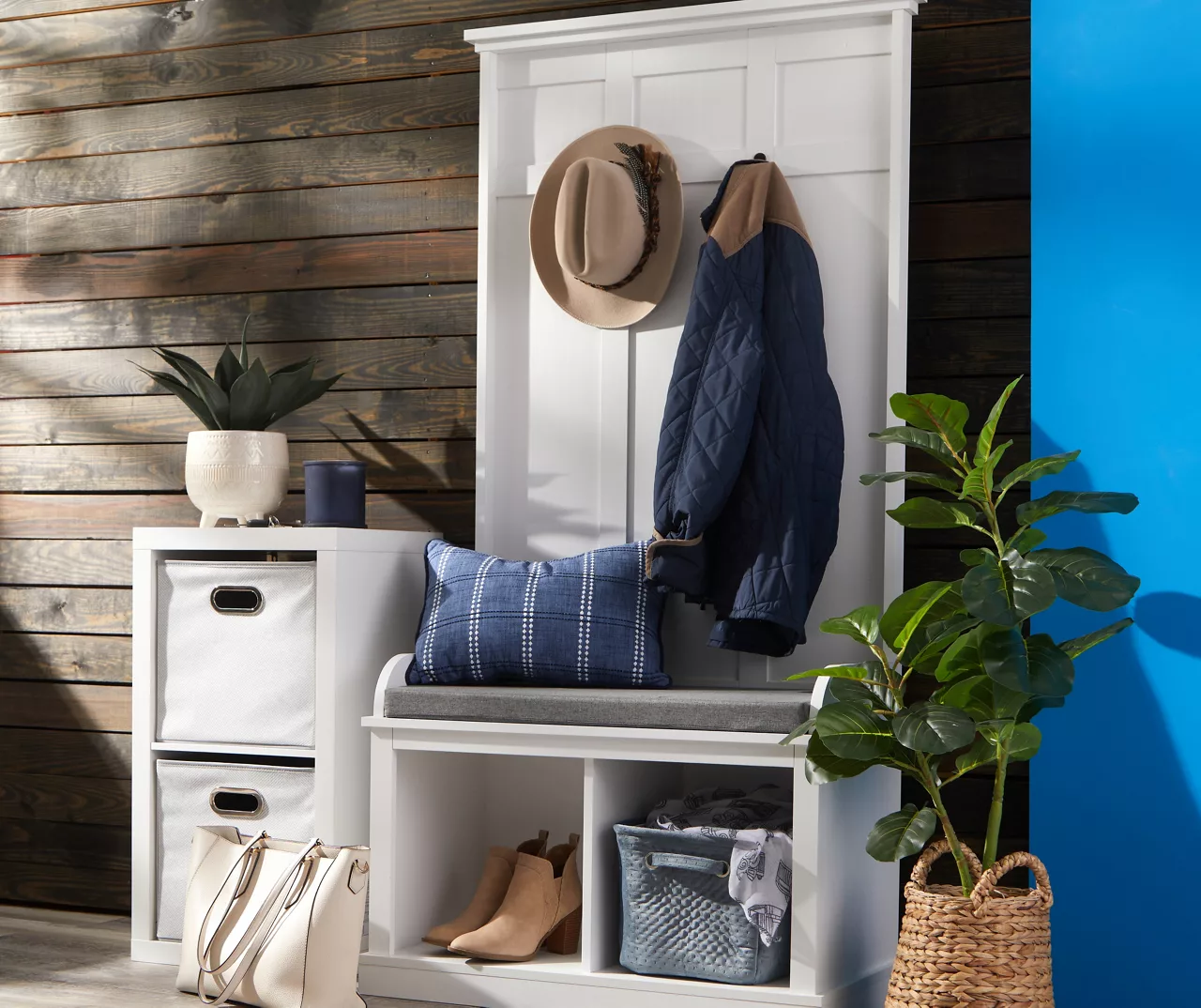 Real Living Villa Park 2-Hook Hall Tree With Cushioned Bench 13 Real Living Villa Park 2-Hook Hall Tree With Cushioned Bench - Image 13