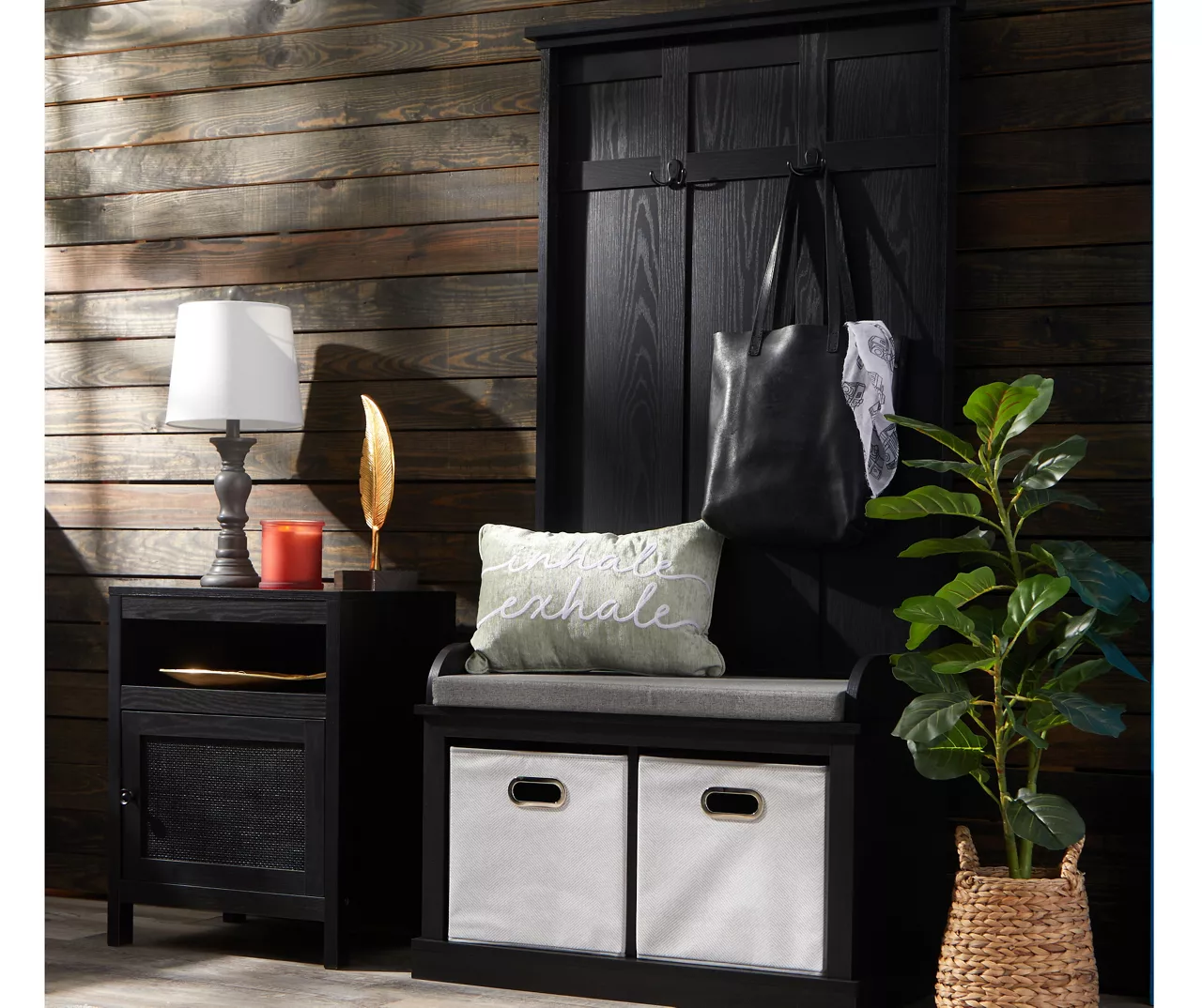 Real Living Villa Park 2-Hook Hall Tree With Cushioned Bench 10 Real Living Villa Park 2-Hook Hall Tree With Cushioned Bench - Image 10