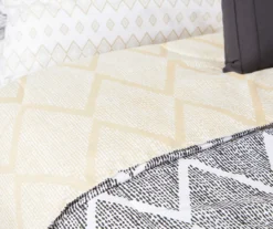 Real Living Andover Black & Tan Geometric Bed-in-a-Bag 10-Piece Bedding Set -Real Living 810545274 810545273 3