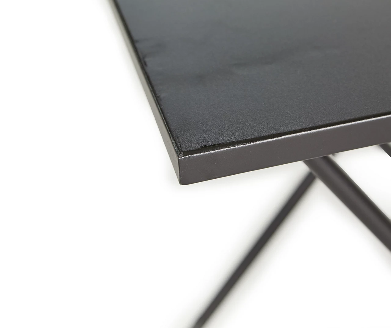 Black Square Steel Outdoor Folding Table 2 Black Square Steel Outdoor Folding Table - Image 2