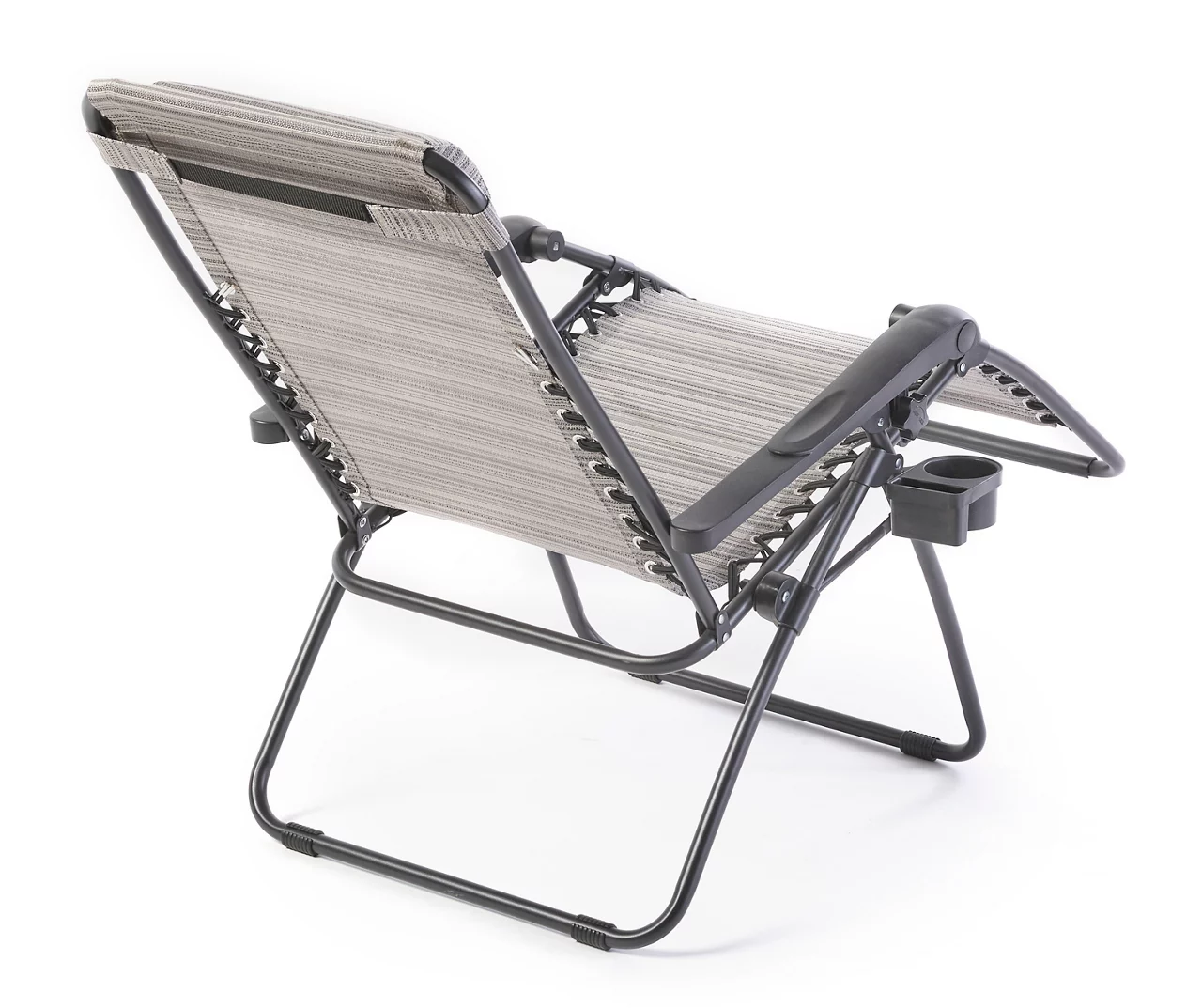 Gray Sling Fabric Gravity Lounger Chair 3 Gray Sling Fabric Gravity Lounger Chair - Image 3