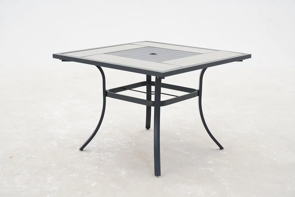 Rome Wood Look Tile Patio Dining Table 2 Rome Wood Look Tile Patio Dining Table - Image 2