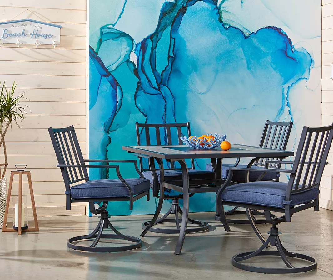 Rome Wood Look Tile Patio Dining Table 9 Rome Wood Look Tile Patio Dining Table - Image 9