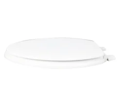 White Oblong Wood Toilet Seat 33 White Oblong Wood Toilet Seat -Real Living 810557533 14