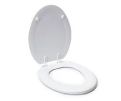 White Oblong Wood Toilet Seat 20 White Oblong Wood Toilet Seat -Real Living 810557533 2