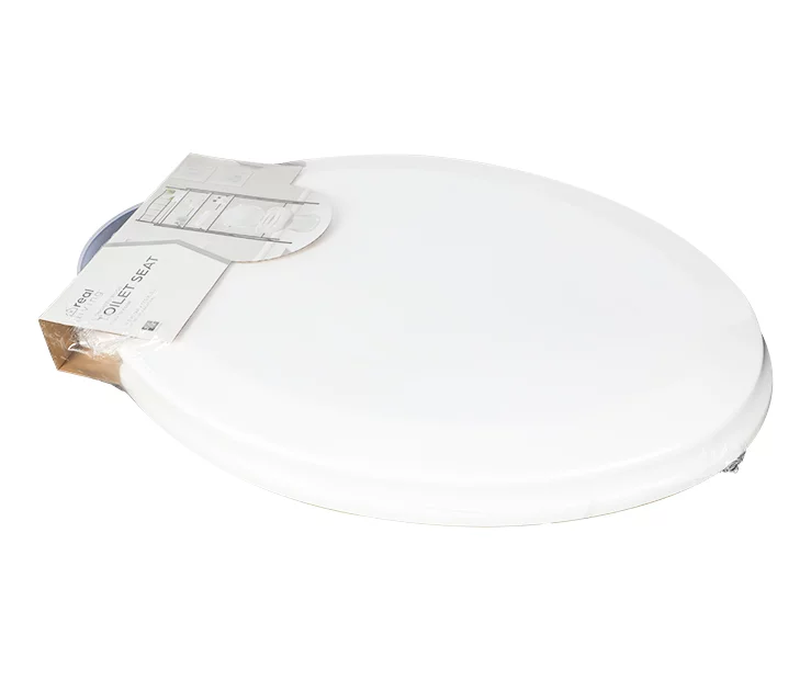 White Oblong Wood Toilet Seat 18 White Oblong Wood Toilet Seat - Image 18