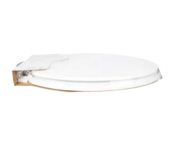 White Oblong Wood Toilet Seat 21 White Oblong Wood Toilet Seat -Real Living 810557533 3