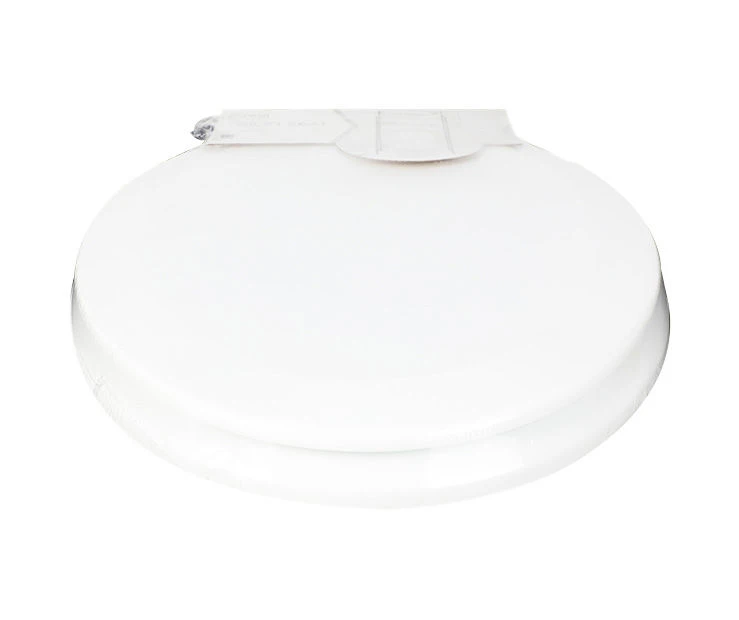 White Oblong Wood Toilet Seat 5 White Oblong Wood Toilet Seat - Image 5