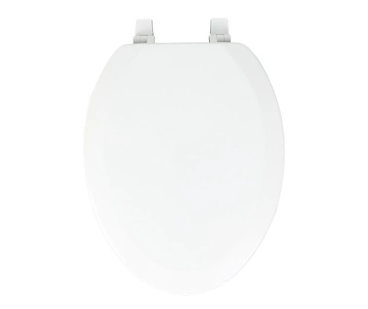 White Oblong Wood Toilet Seat 8 White Oblong Wood Toilet Seat - Image 8