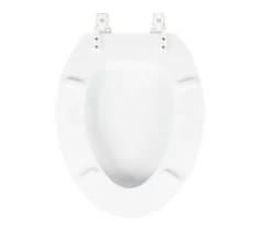 White Oblong Wood Toilet Seat 26 White Oblong Wood Toilet Seat -Real Living 810557533 8