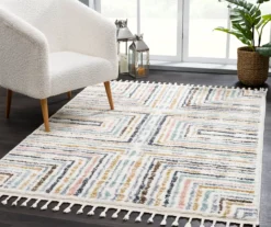 Real Living Geneva White & Multicolor Stripe Rectangle Shag Area Rug 10 Real Living Geneva White & Multicolor Stripe Rectangle Shag Area Rug -Real Living 810559332 1