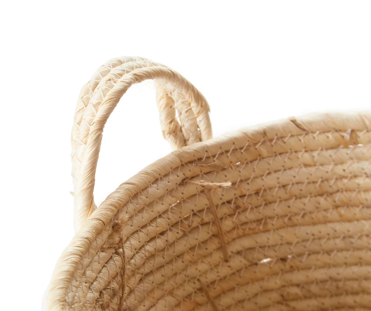 Gray Natural Woven Maize & Paper Round Bin 2 Gray Natural Woven Maize & Paper Round Bin - Image 2