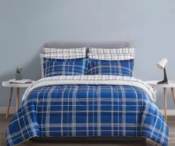 Real Living Blue Plaid Bed-in-a-Bag Reversible Comforter Set -Real Living 810562918 B0 2