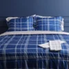 Real Living Blue Plaid Bed-in-a-Bag Reversible Comforter Set
