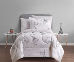 Real Living White & Pink Paris Bed-in-a-Bag Reversible Comforter Set 15 Real Living White & Pink Paris Bed-in-a-Bag Reversible Comforter Set -Real Living 810563041 B0 2