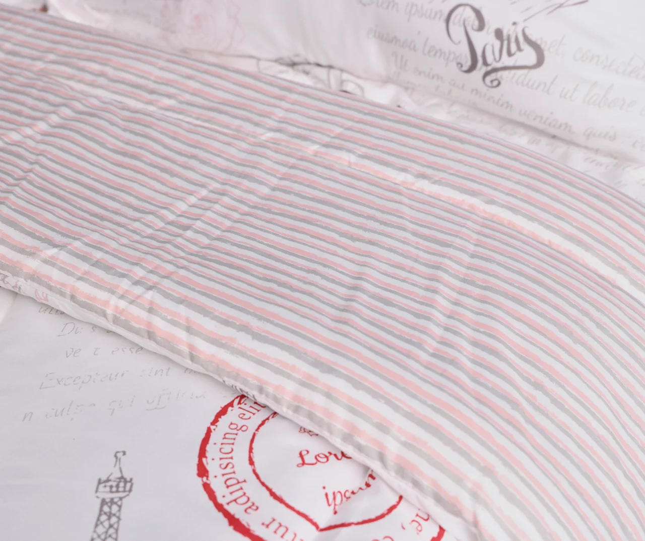 Real Living White & Pink Paris Bed-in-a-Bag Reversible Comforter Set 3 Real Living White & Pink Paris Bed-in-a-Bag Reversible Comforter Set - Image 3