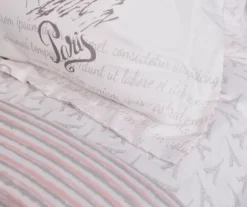 Real Living White & Pink Paris Bed-in-a-Bag Reversible Comforter Set 16 Real Living White & Pink Paris Bed-in-a-Bag Reversible Comforter Set -Real Living 810563041 810563044 810563042 810563043 3