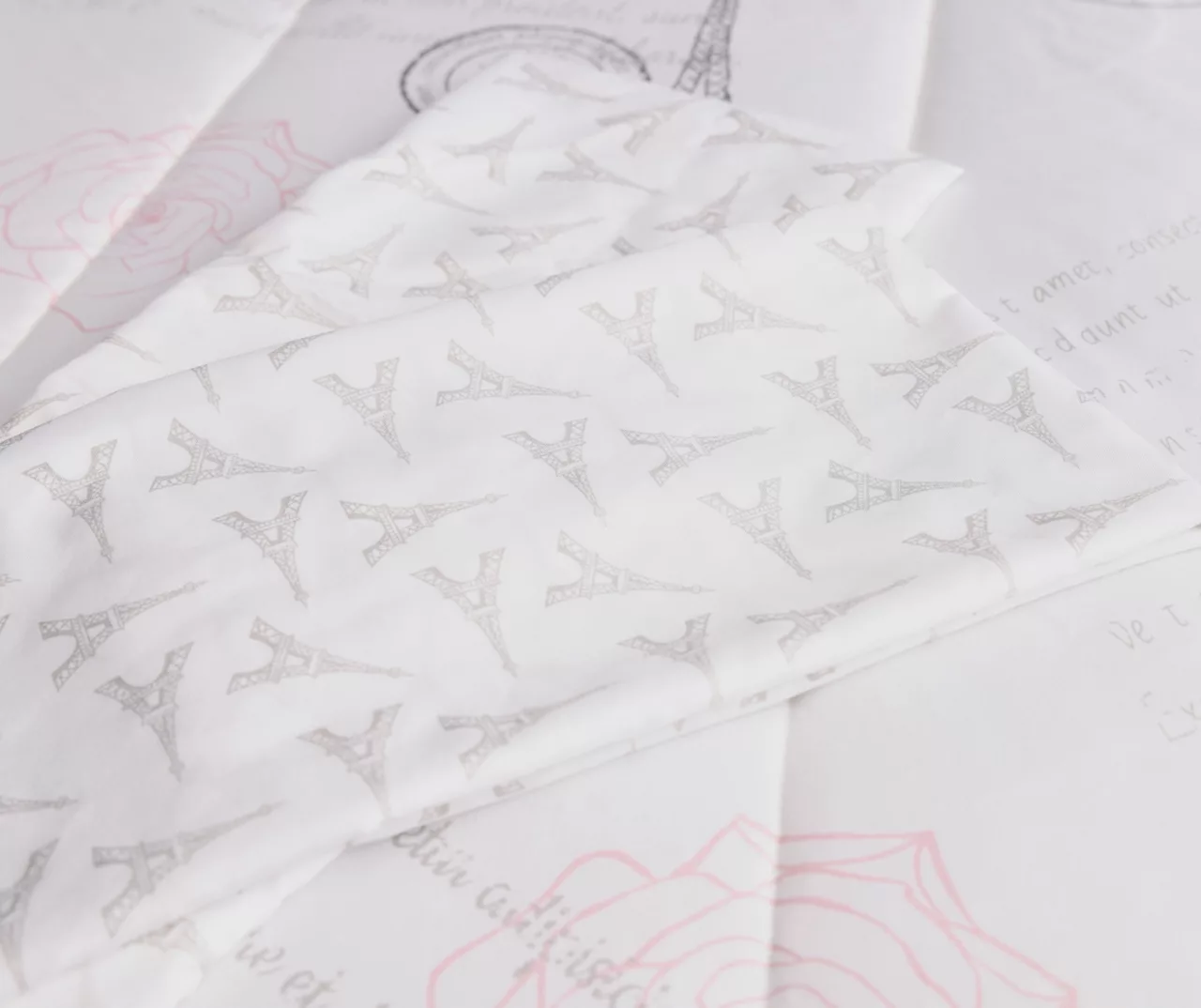 Real Living White & Pink Paris Bed-in-a-Bag Reversible Comforter Set 6 Real Living White & Pink Paris Bed-in-a-Bag Reversible Comforter Set - Image 6