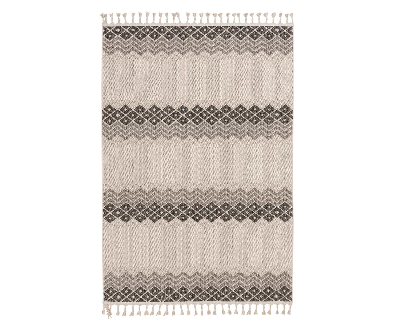 Real Living Malden Gray Geometric Stripe Accent Rug 2 Real Living Malden Gray Geometric Stripe Accent Rug - Image 2