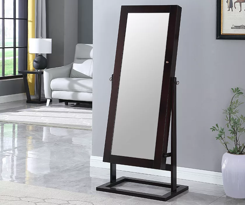 Espresso Cheval Mirror Armoire 1 Espresso Cheval Mirror Armoire