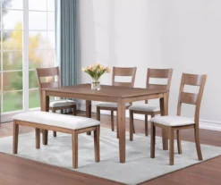 Marley Light Walnut Upholstered Dining Chairs, 2-Pack 5 Marley Light Walnut Upholstered Dining Chairs, 2-Pack -Real Living 810579821 810579500 810579822 2