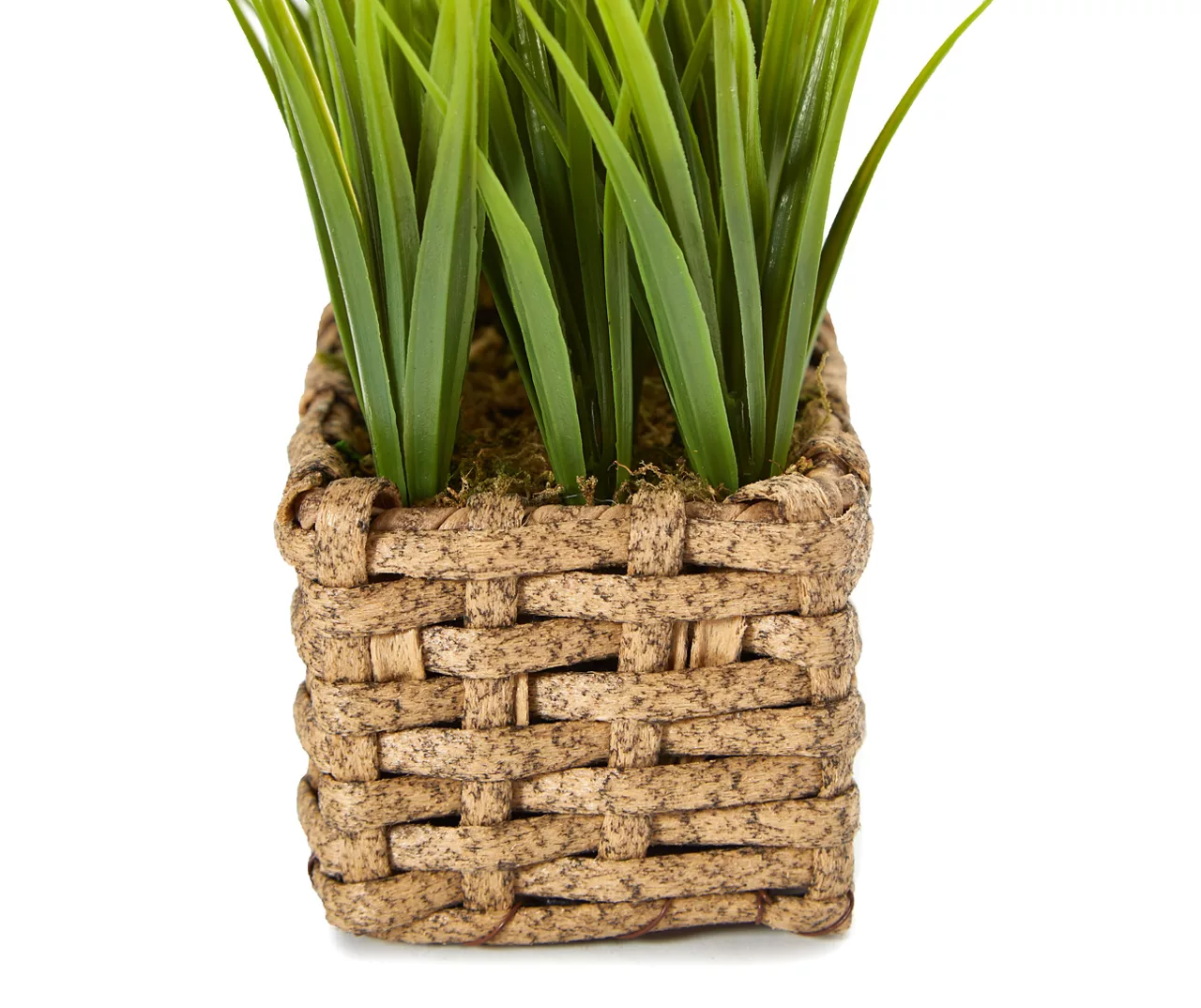 Artificial Grass In Woven Basket 2 Artificial Grass In Woven Basket - Image 2