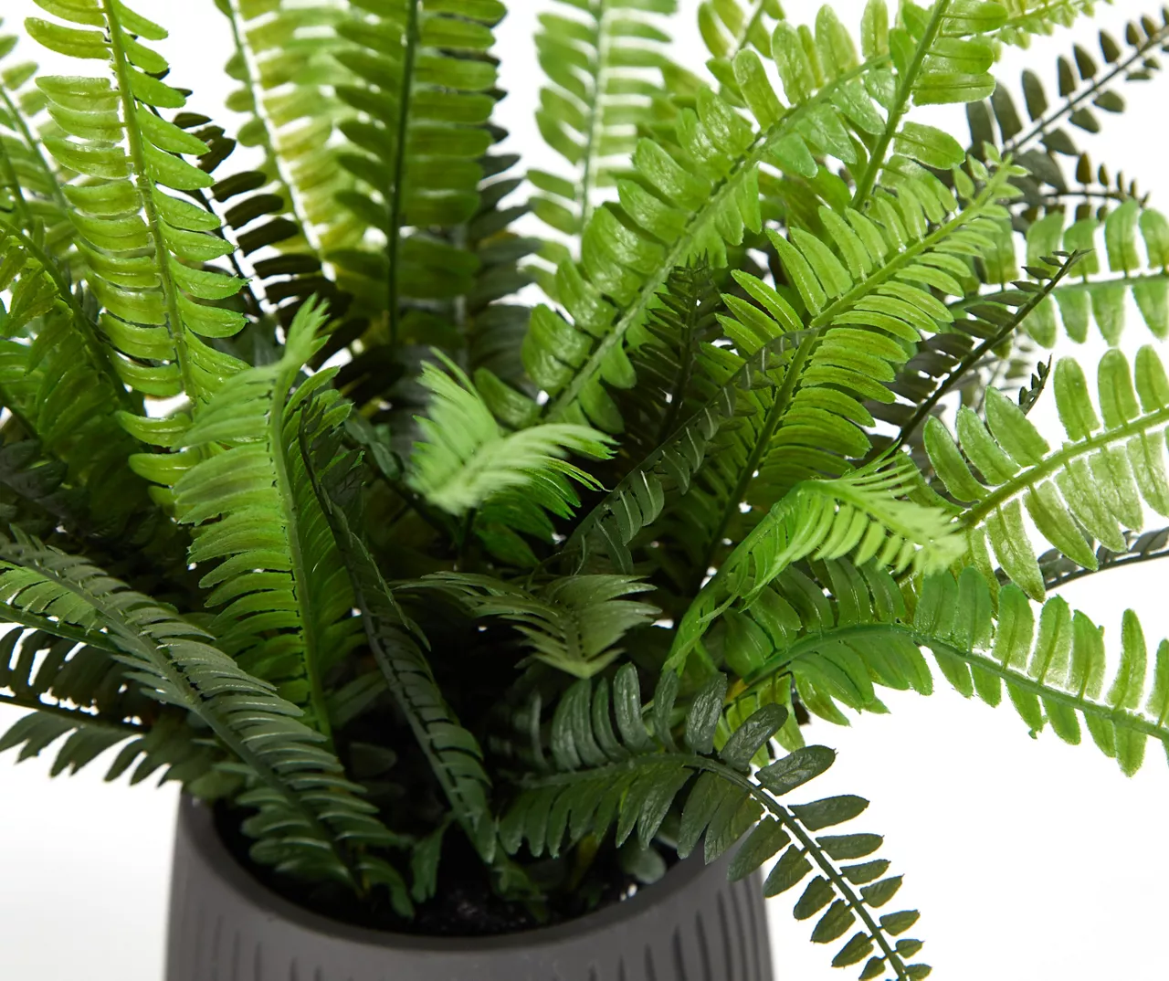 Artificial Fern In Gray Footed Pot 2 Artificial Fern In Gray Footed Pot - Image 2