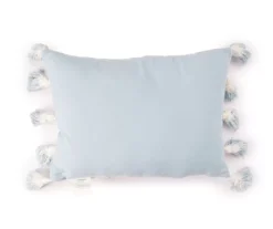 Grecian Getaway Kelly White & Blue Shibori Stripe Rectangle Throw Pillow -Real Living 810593055 A5 2